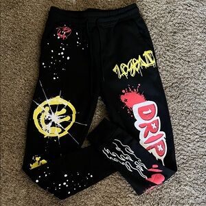 Brooklyn Cloth Black Graphic Mens Joggers Size S